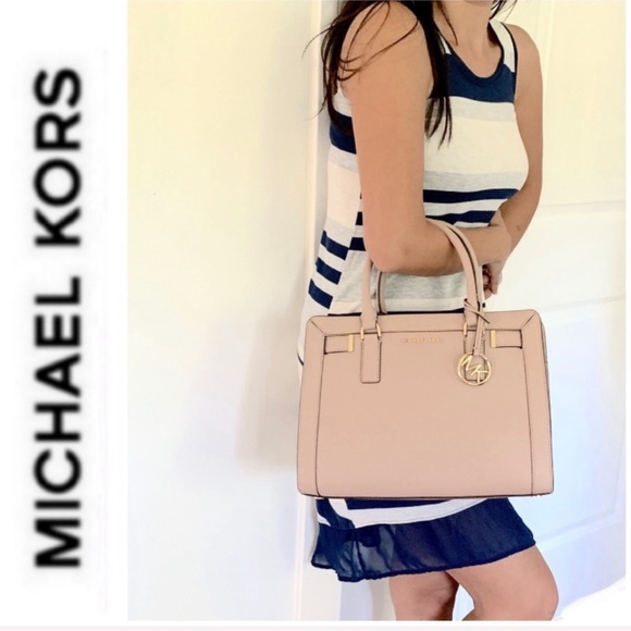 NWT authentic MK leather Dillon satchel fawn - Picture 2 of 7